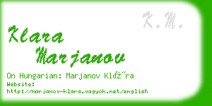 klara marjanov business card